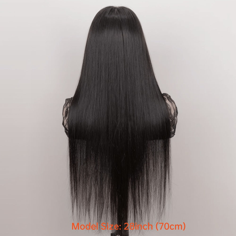Glueless Straight Human Hair Wig 4x4 Lace Closure Pre-Plucked Natural Hairline Versatile Parting Natural Black 12-28 Inch Women No Glue - product image 7
