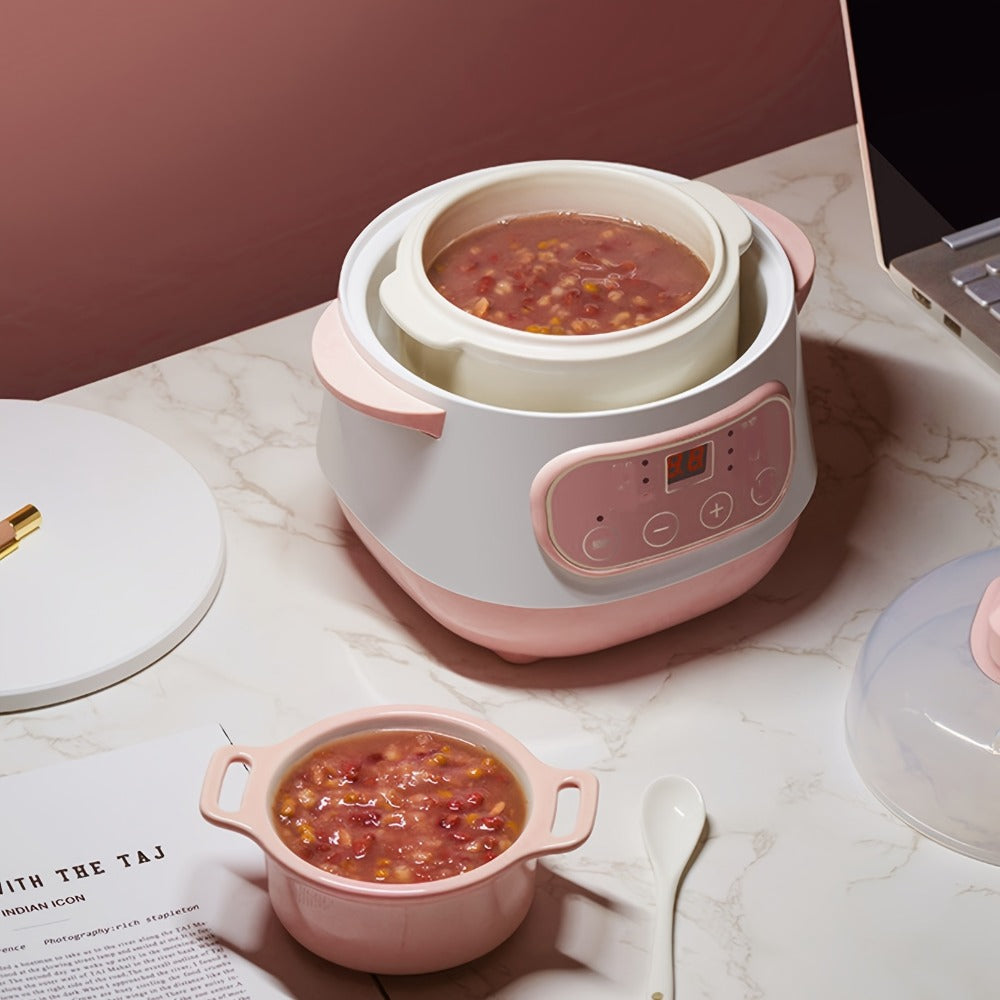 Electric Ceramic Stew Pot 1L 200W Anti Dry Burn 24H Intelligent Reservation Slow Cooker for Porridge Rice Soup Congee Small Family Individual Use - product image 5