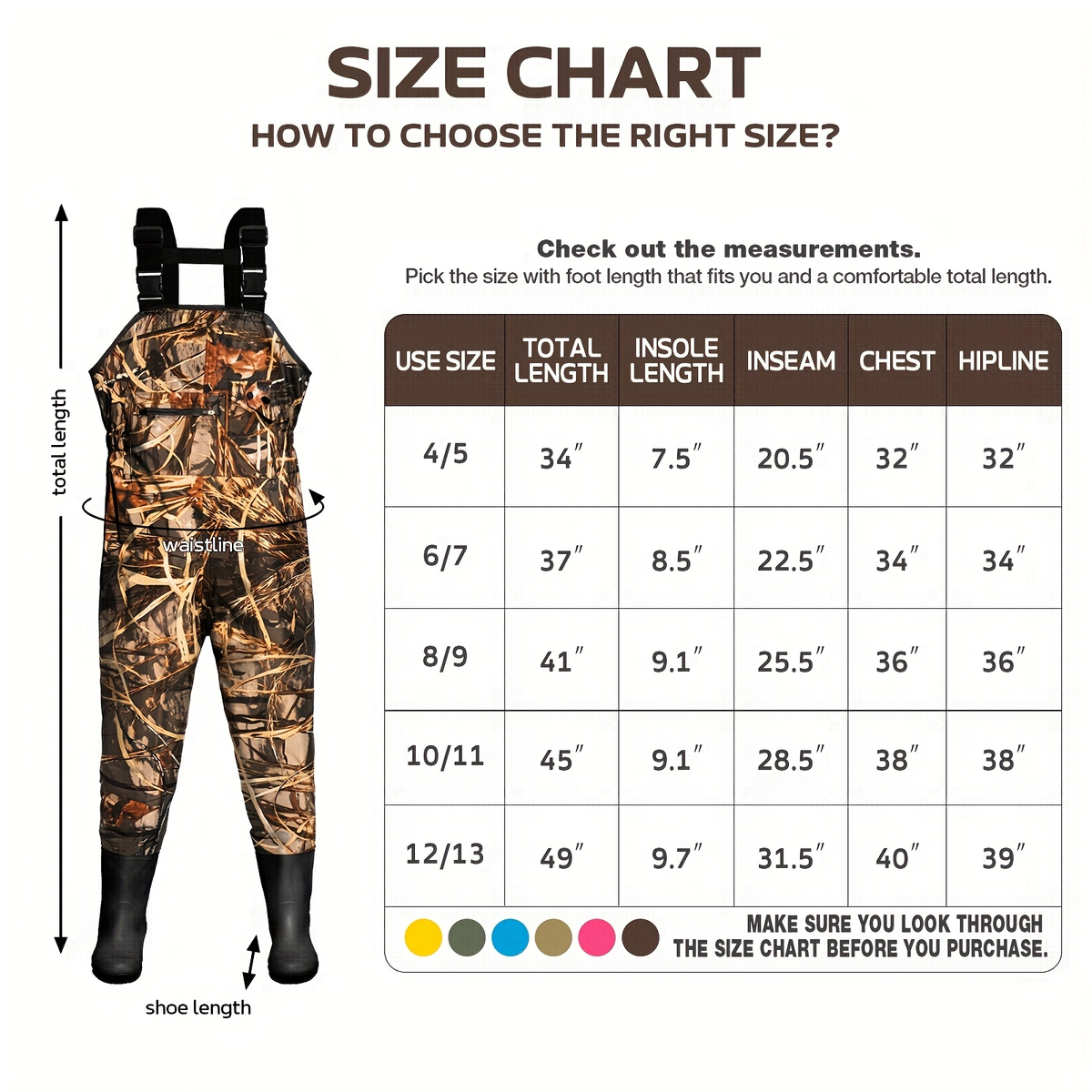 Youth Nylon Fishing & Hunting Waders, Cartoon Stripe Design, Lock Closure, Ages 4-13, Christmas & Easter Gift for Boys & Girls – Kids Chest Waders Waterproof - product image 7