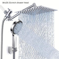 High Pressure Rainfall Handheld Shower Head Combo, 11-Inch Extension Arm, 9 Settings, 180° Adjustable, Anti-Leak with Holder, Chrome & Matte Black, 8/10/12 Inch - product image 20