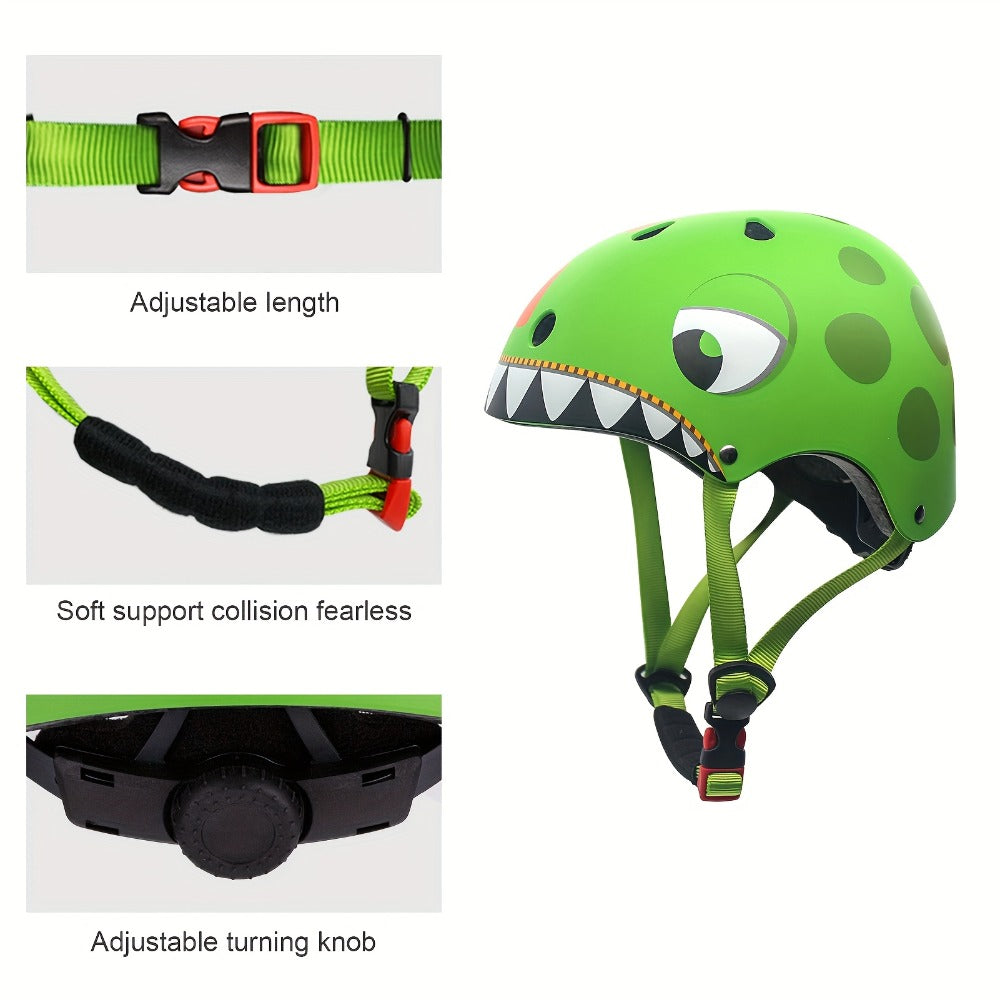 Kids Bike Helmet with Knee and Elbow Pads – Best Safety Gift for Boys and Girls – Adjustable Protective Gear Set for Ages 5-14, Featherlight 350g with - product image 6