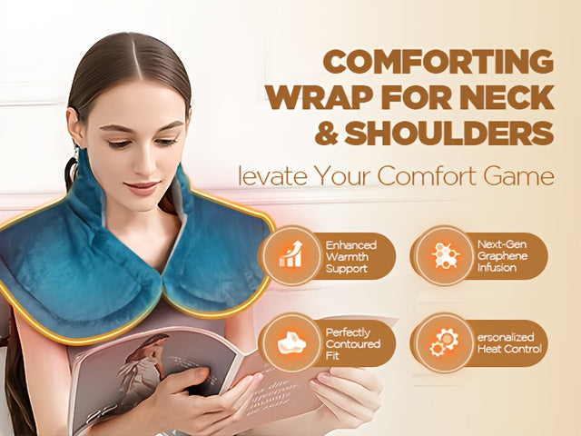 Graphene Heating Pad For Neck Shoulders Back, 3lb Weighted Electric Pad, Deep Heat With Precise Heating & Soft Flannel, 6 Heat Settings, 4 Timer Options, Auto - product image 16