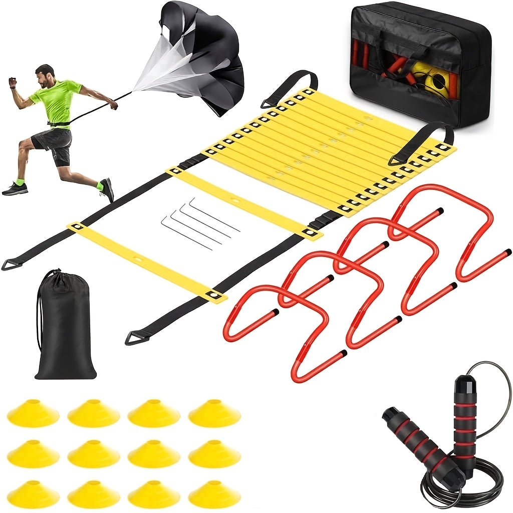 Speed & Footwork Drills with Carry Bag – Agility Ladder Training Set