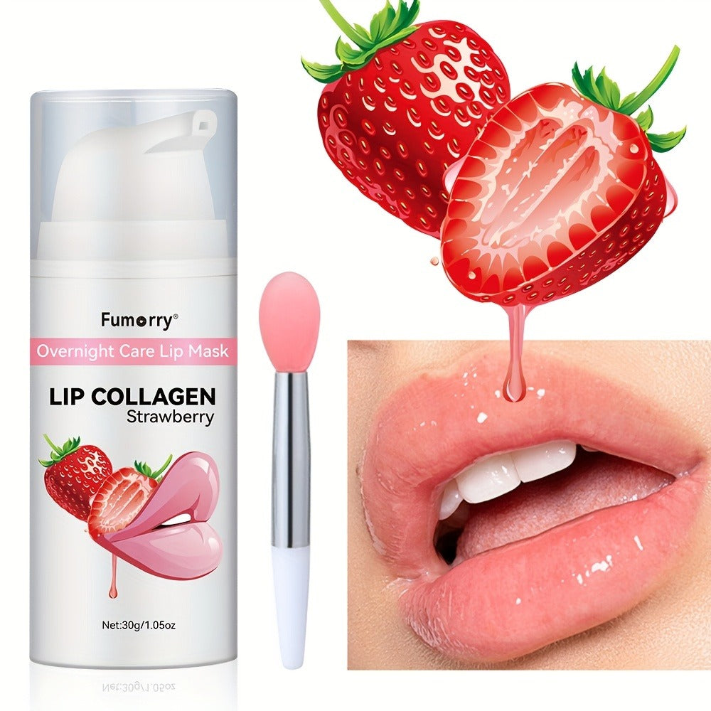Collagen Lip Mask Overnight Plumping 30g — Moisturizing Repair Treatment for Dry Cracked Chapped Lips Night Care Revitalizing Softens Protects Firms Lip Skin Women 1.05oz - product image 6