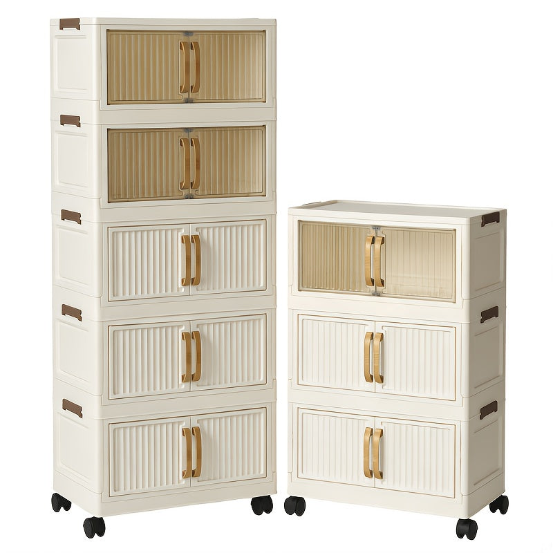 Multi-functional Foldable Storage Cabinet, With 5-tier/3-tier Large Capacity, Space-saving, Suitable For Entrance, Corridor, Bedroom and Living Room - product image 8