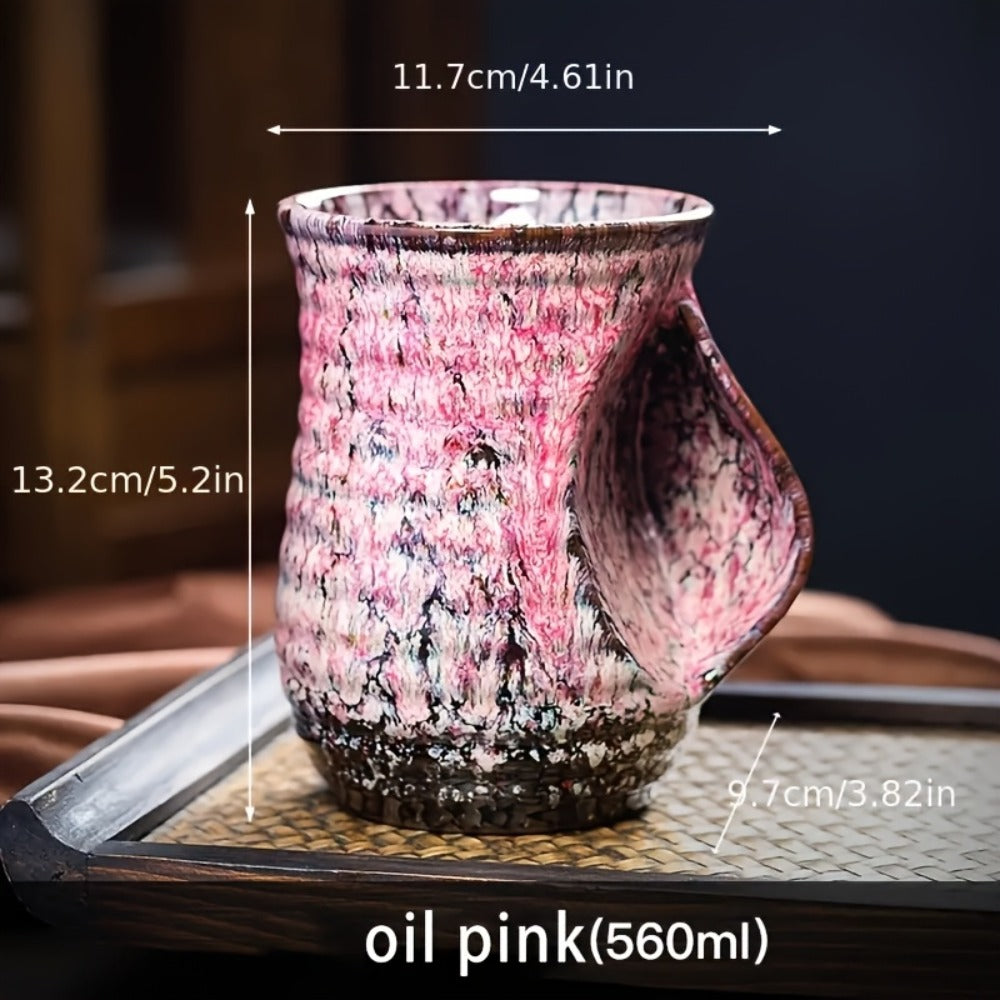 Ceramic Coffee Mug 18 Oz – Vintage Kiln-Fired Hand Warmer Cup with Speckled Glaze – Insulated Large Coffee Cup for Home & Office – Unique Gift for Christmas, Valentine's Day & Holi - product image 2