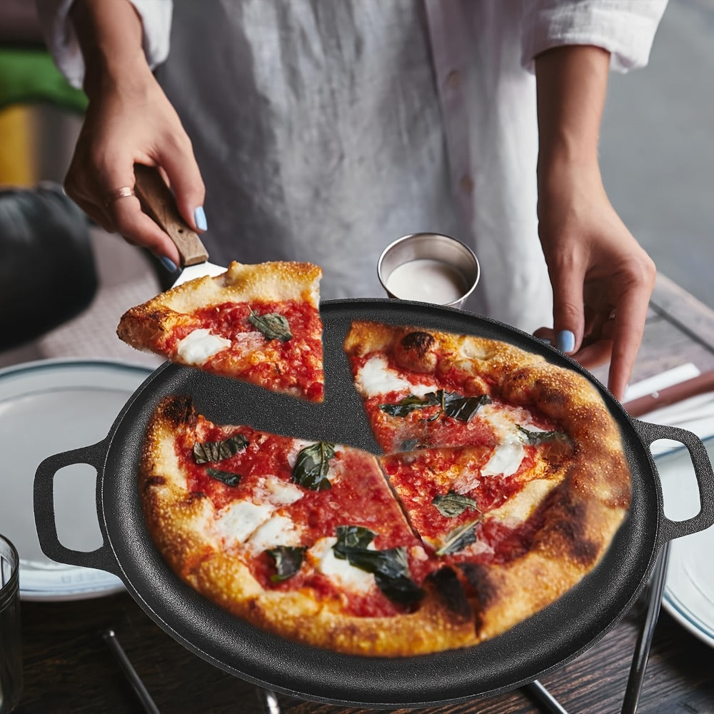 Pre-Seasoned Cast Iron Pan Set - Non-Stick Multifunctional Skillet for Pizza Home Kitchen Outdoor Cooking, Even Heating Compatible with All Stoves, 1/2/3 Piece Options - product image 18