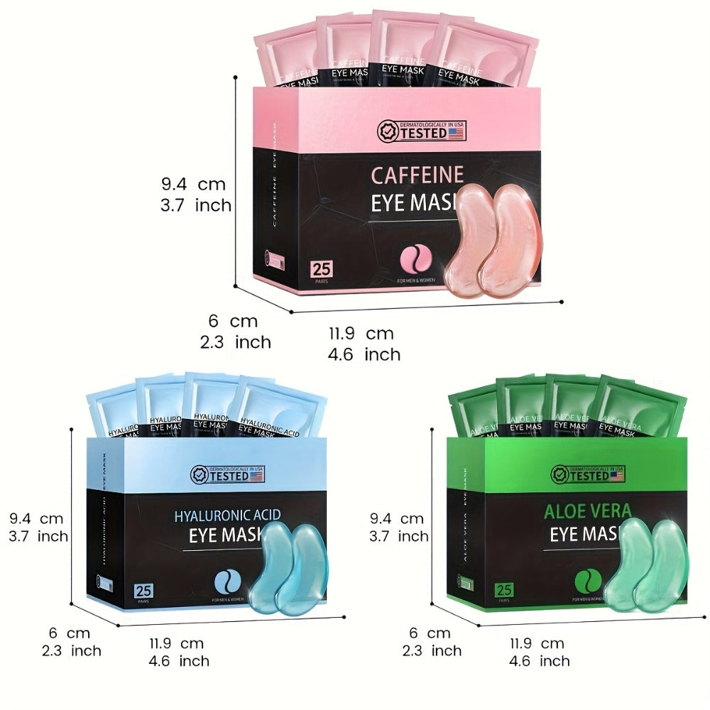 Under Eye Patches Collagen 25 Pairs 3-Formula Choice — Caffeine for Dark Circles & Puffiness | Hyaluronic Acid for Deep Hydration | Aloe Vera for Soothing & Cooling | All Skin Type - product image 17