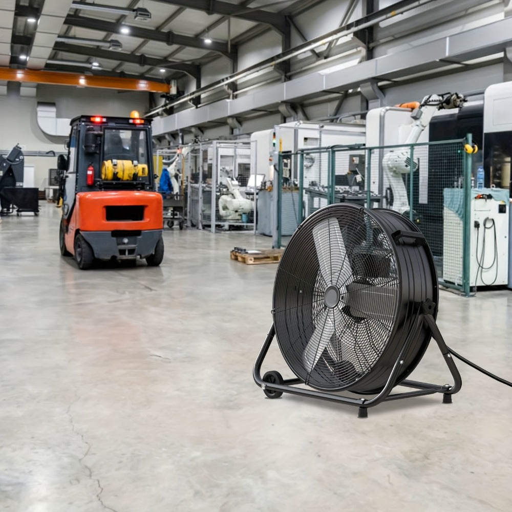 Industrial Drum Fan High Velocity Floor Fan 24 30 Inch | 3-Speed Heavy Duty Metal Air Circulator 360 Tilt Casters ETL Listed | Powerful Warehouse Garage Workshop Patio Commercial F - product image 4