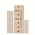 9-Piece Wooden Wreath & Bow Maker Crafting Tool Set, DIY Floral Wreath Molds with Wooden Sticks Rope Checkered Fabric, Party Decoration Craft Supplies for Holiday - product image 13