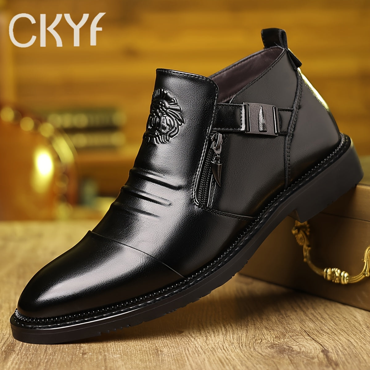 Embossed Casual Men's Ankle Boot - product image
