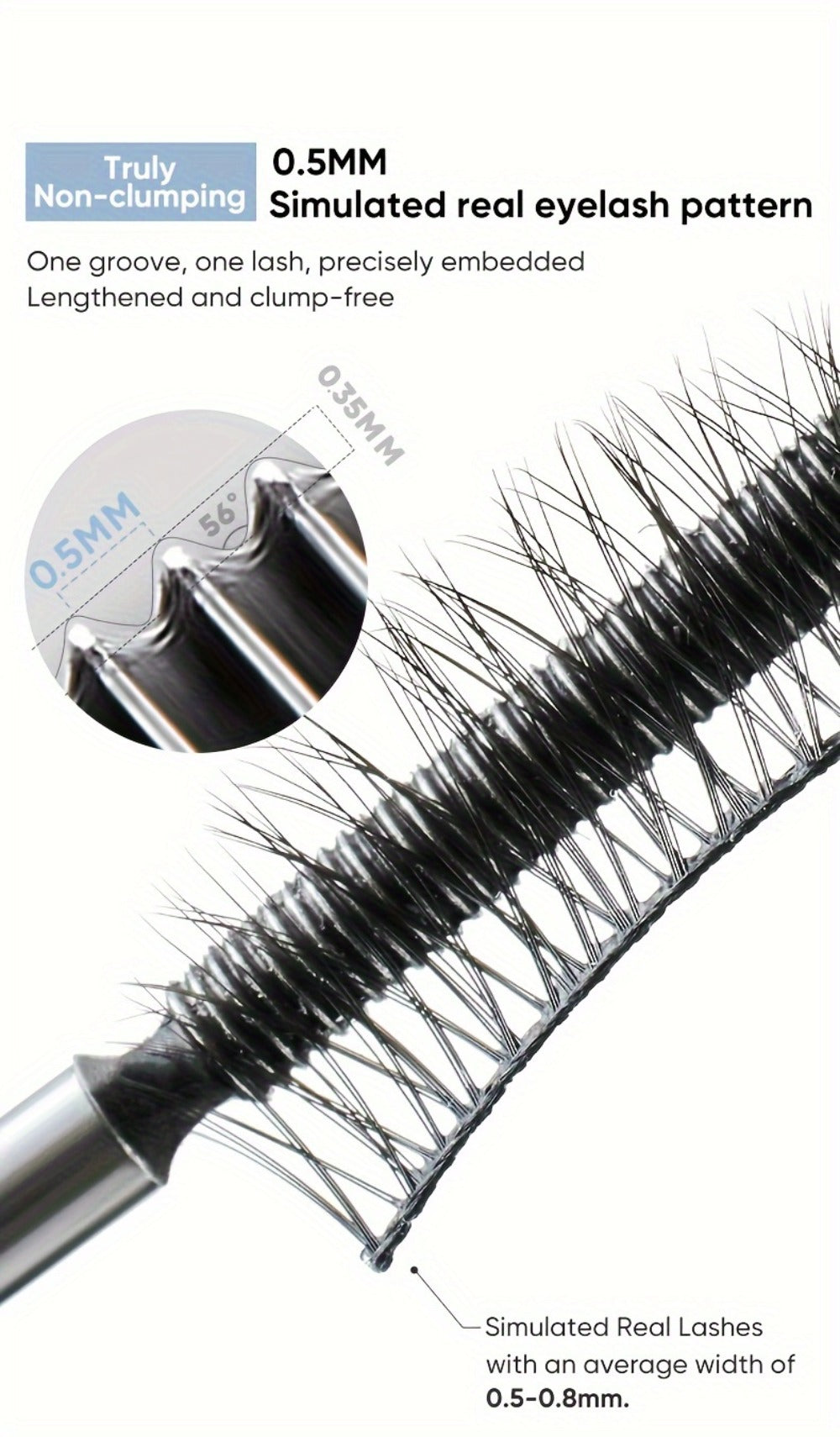 3D Curling Mascara Waterproof Volumizing Lengthening Smudge-Proof Nourishing Eyelash Wand Long-Lasting Black Brown Korean Makeup Style for All Eye Types Women - product image 20
