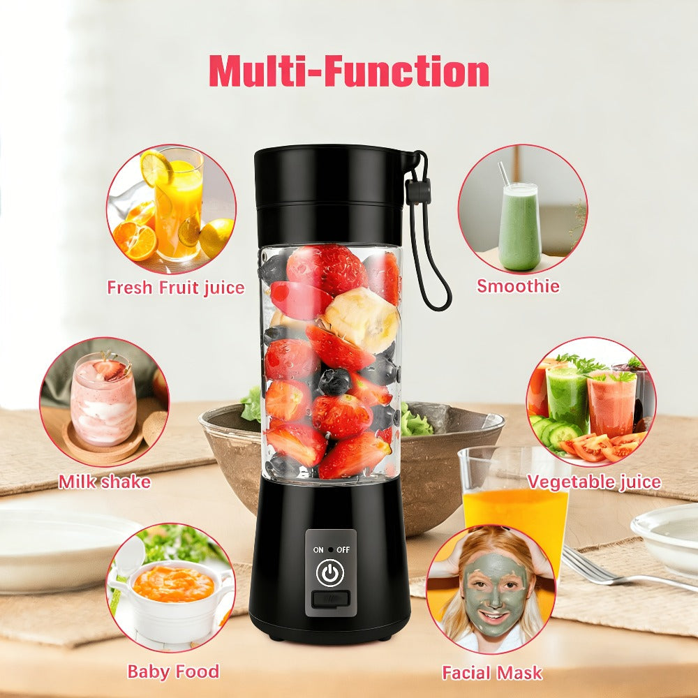Mini Blender USB Rechargeable 380ml - 6-Blade 22000RPM High-Speed Portable Blender Cup, 304 Stainless Steel, Self-Cleaning, for Smoothies, Shakes & Protein Drinks, Home, Office & T - product image 10