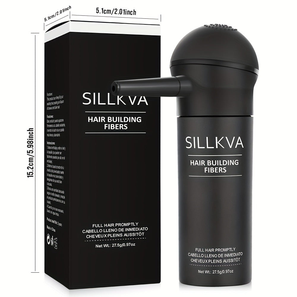 Hair Fibers Spray Applicator Kit Instant Thickness for Thinning Hair & Bald Spots SILLKVA 7 Shades Precision Spray Natural Coverage Hair Loss Concealer Men & Women 0.97oz - product image 6