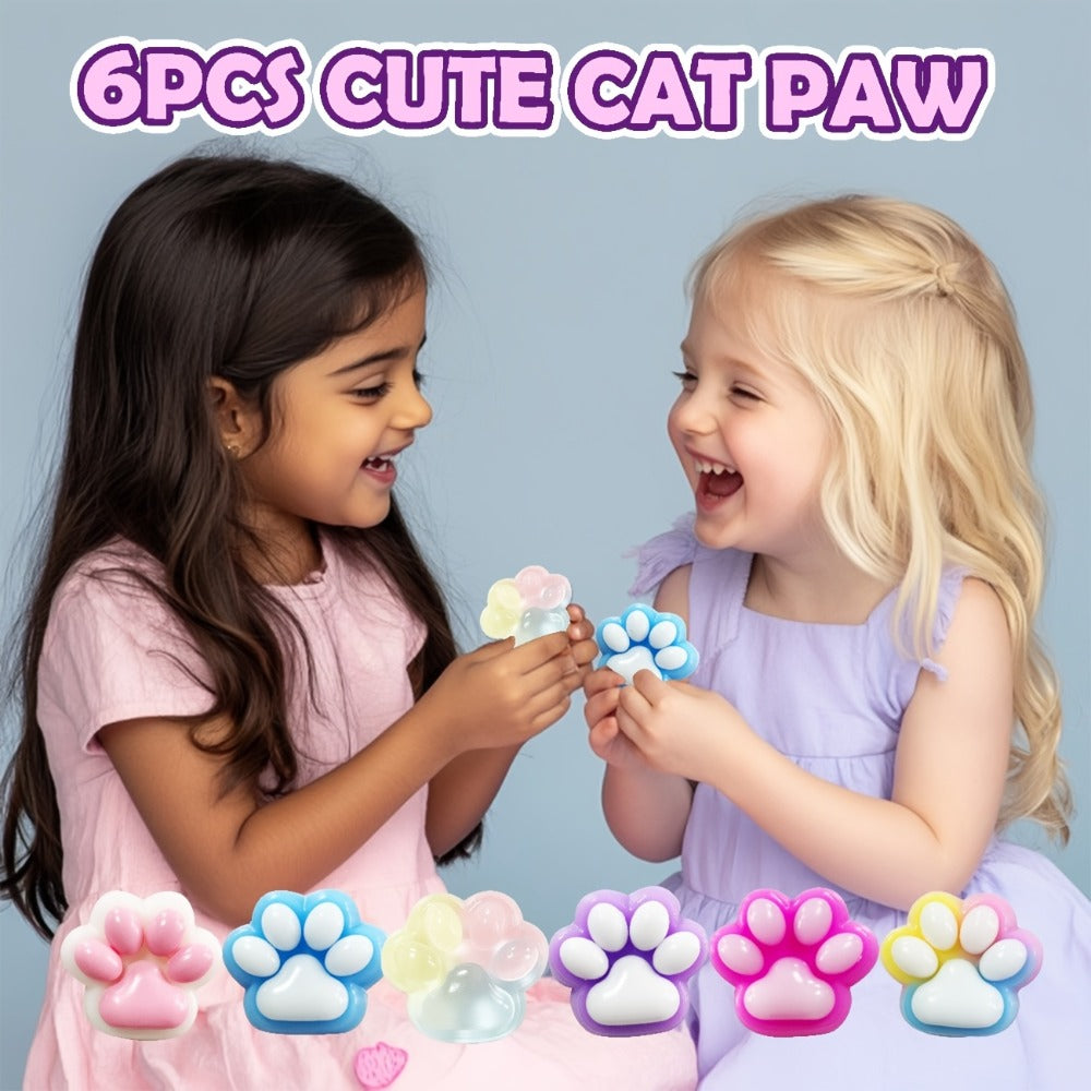 Colorful Taba Fufu Squeeze Paw Handmade Soft Sticky Sensory Toys for Kids & Adults, Party Favor Pack for Christmas Easter Halloween Valentine's Day | Cat Paw - product image 7