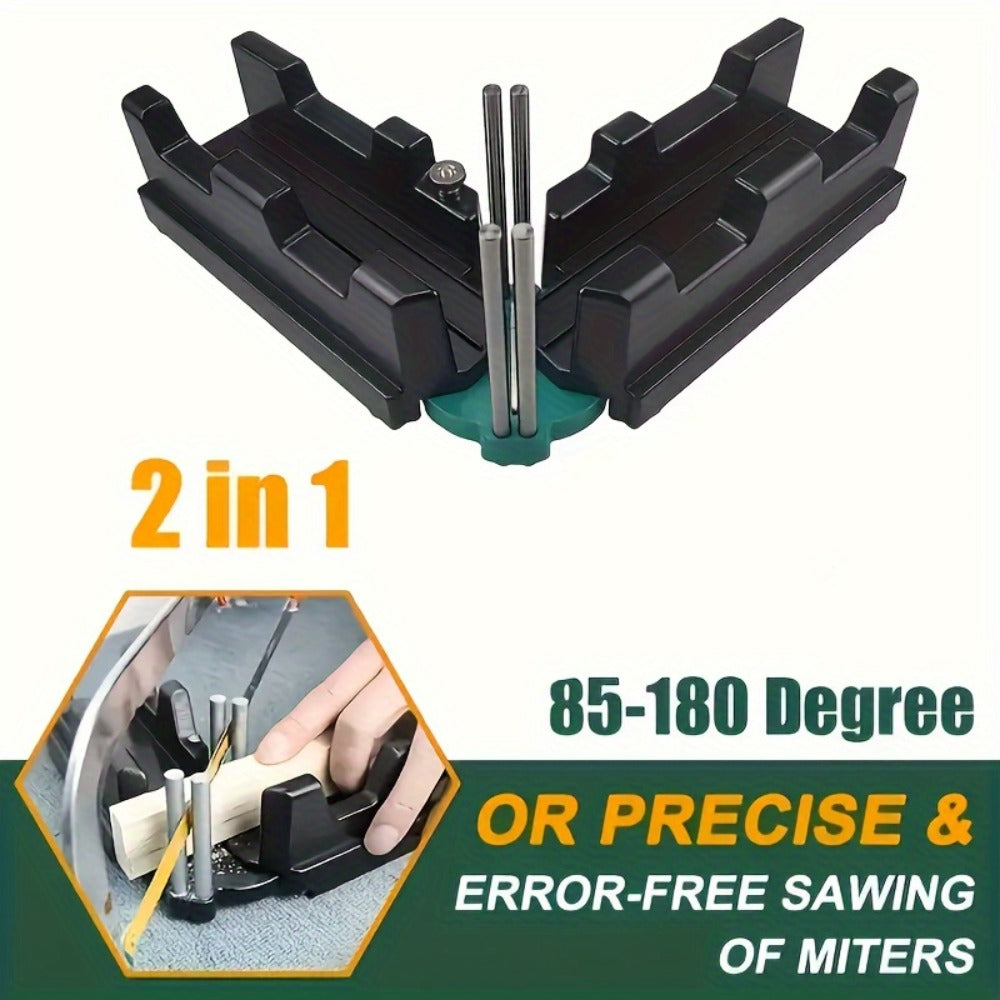 Miter Angle Finder 2-in-1 Measuring & Cutting Tool Manual Precision Protractor Portable Miter Saw Guide for Woodworking Home Improvement No Power Required - product image 2