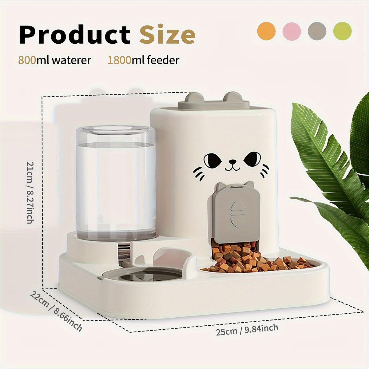 Automatic Cat Feeder and Water Dispenser 2-in-1 | Large Capacity Dry Wet Separation Pet Food Bowl, Battery-Free Gravity Feeder for Indoor Cats, Healthy Diet - product image 2