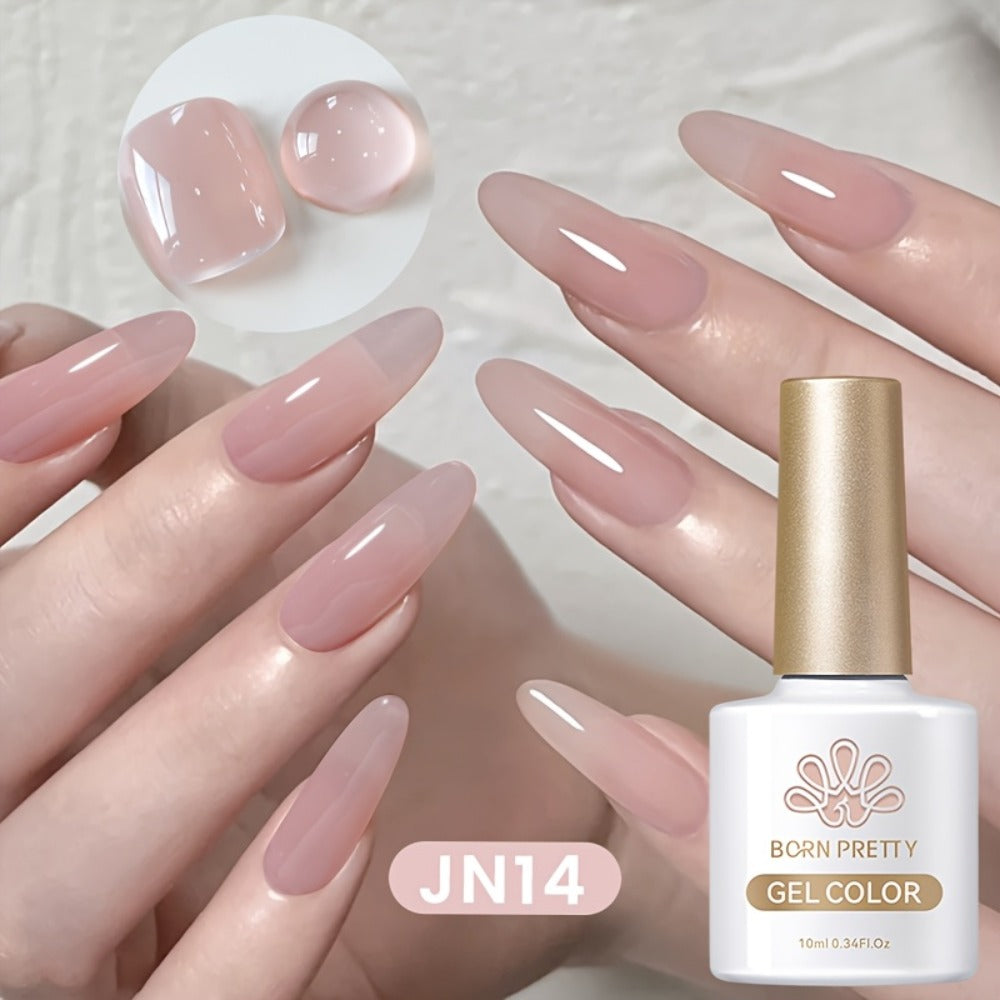 Nude Jelly Gel Nail Polish 10ml Skin Tone Transparent Finish – Semi-Permanent Soak-Off UV LED 30-Day Wear, Jade Nail Art Minimalist Natural Look for Women, Shades JN05 JN68 JN75 JN - product image 11