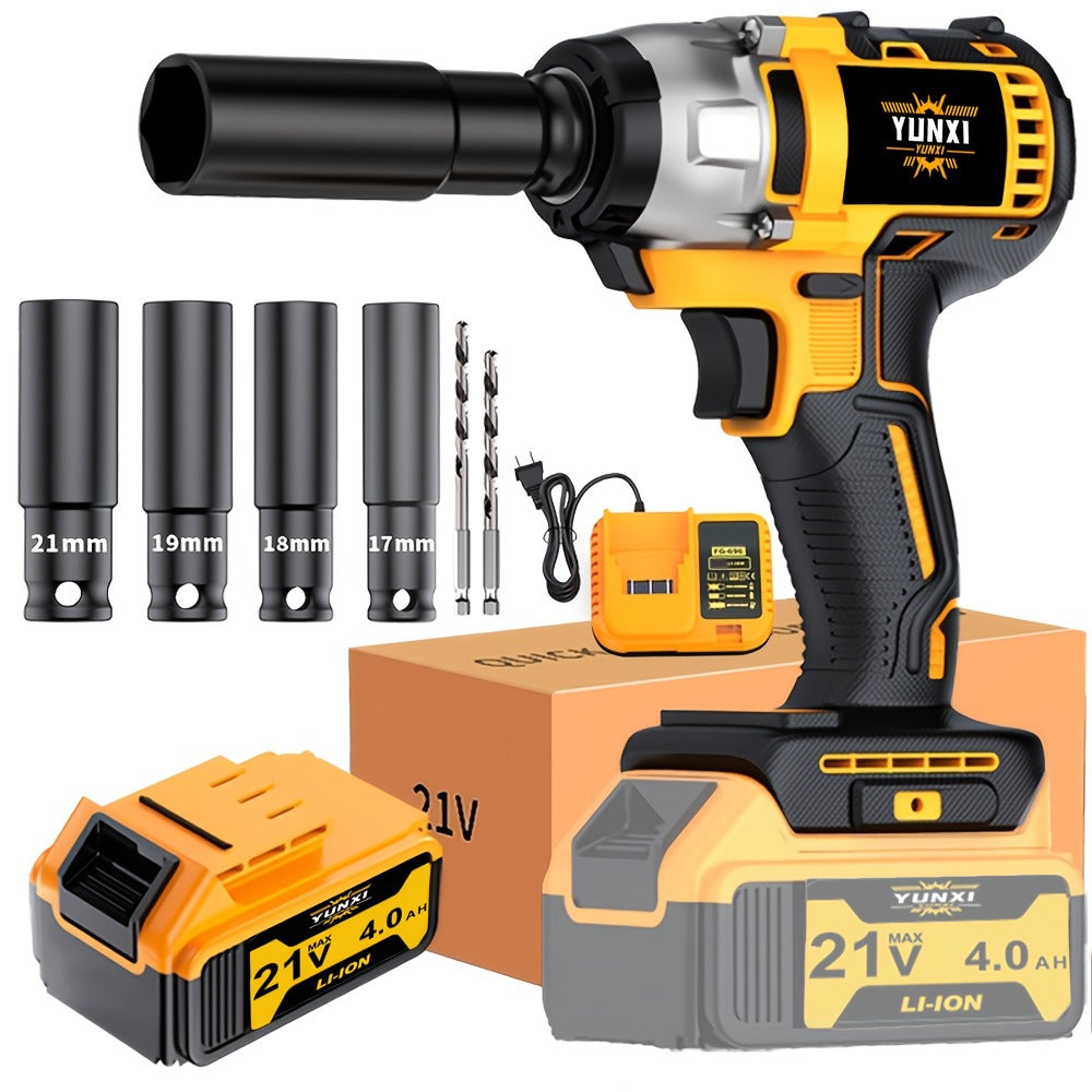 21V Cordless Drill Brushless Impact Wrench Multifunctional – Lithium Battery, Quick Charger, Variable Speed, Tighten Screws & Bolts, Compact Power Tool for Home, Car Repair & DIY – - product image 10