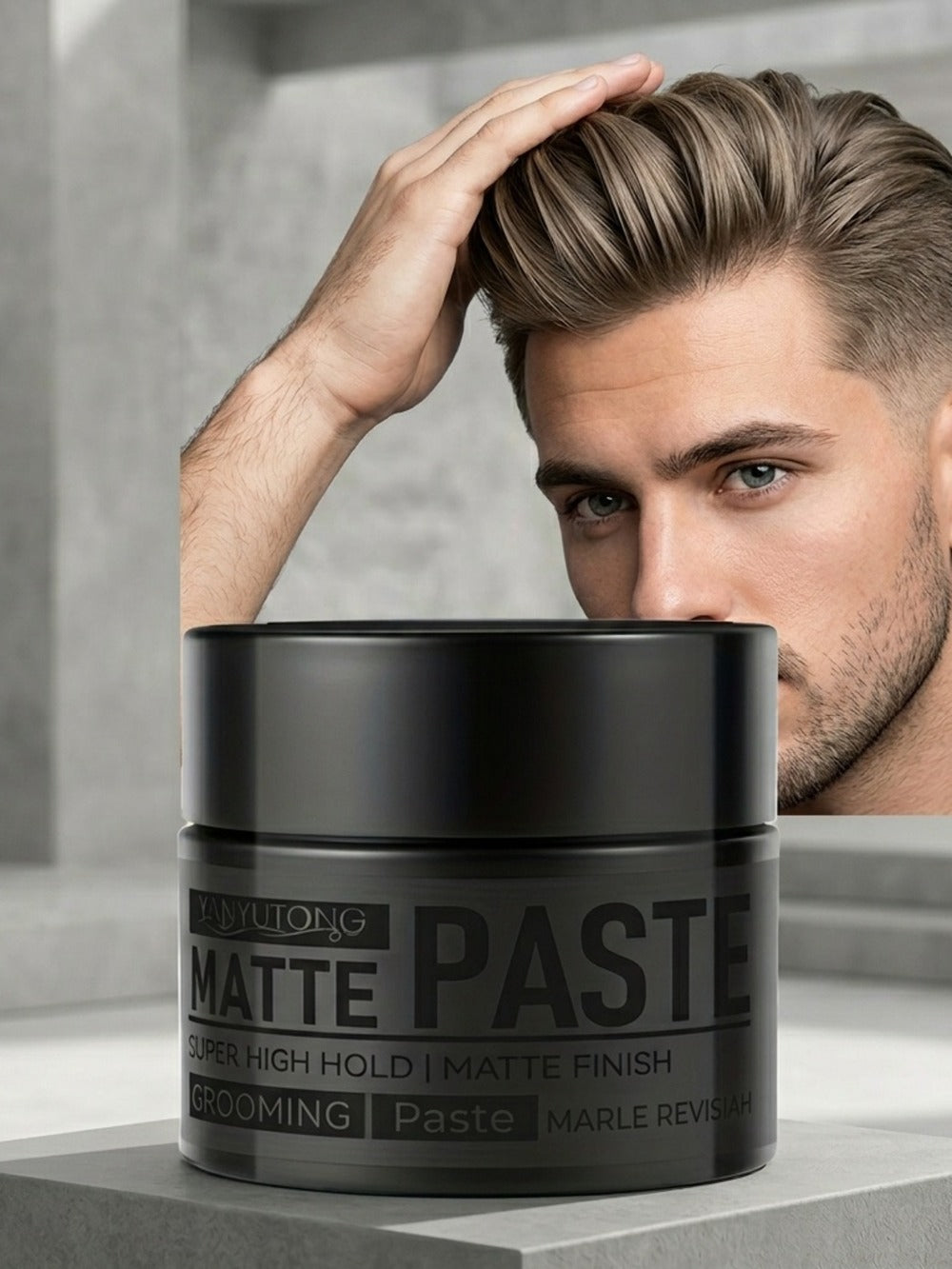 Matte Hair Paste for Men 100g | Non-Greasy Medium Hold Styling Cream with Plant Squalane & Argan Oil | Natural Finish No Residue | Salon Quality Hair Wax Alternative for All Hair T - product image 6