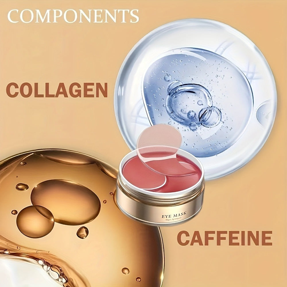 Caffeine Under Eye Patches 60pcs Depuffing Dark Circle Reducer with Hyaluronic Acid Collagen Glycerin Deep Hydrating Moisturizing Eye Mask Hypoallergenic All Skin Types Men Women G - product image 5