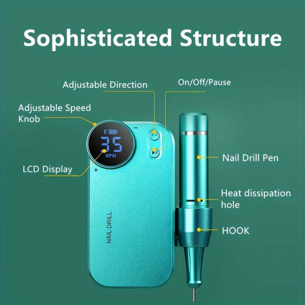 Electric Nail Polisher & Buffer Rechargeable High Power — Professional Manicure Pedicure Machine for Nail Buffing Polishing Dead Skin Callus Removal, Cordless Nail Shine Tool for H - product image 15