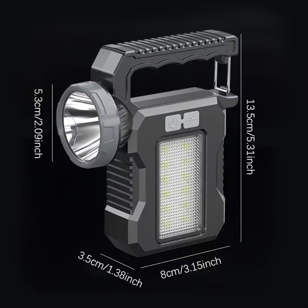 Solar Flashlight USB Rechargeable Ultra-Bright LED | 4 Lighting Modes Portable Solar Torch with Battery Indicator | Camping Hiking Emergency Night Fishing Outdoor Gift - product image 4