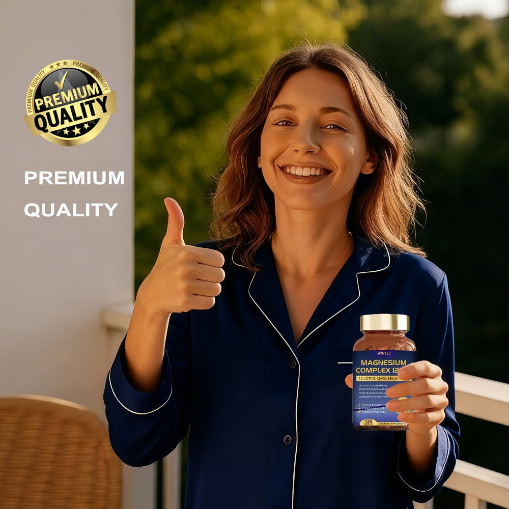 Magnesium Complex 700mg 12-in-1 120 Capsules with Glycinate, Citrate, Malate & Taurine for Sleep, Mood, Nerve, Heart & Muscle Function Support for Men & Women - product image 10