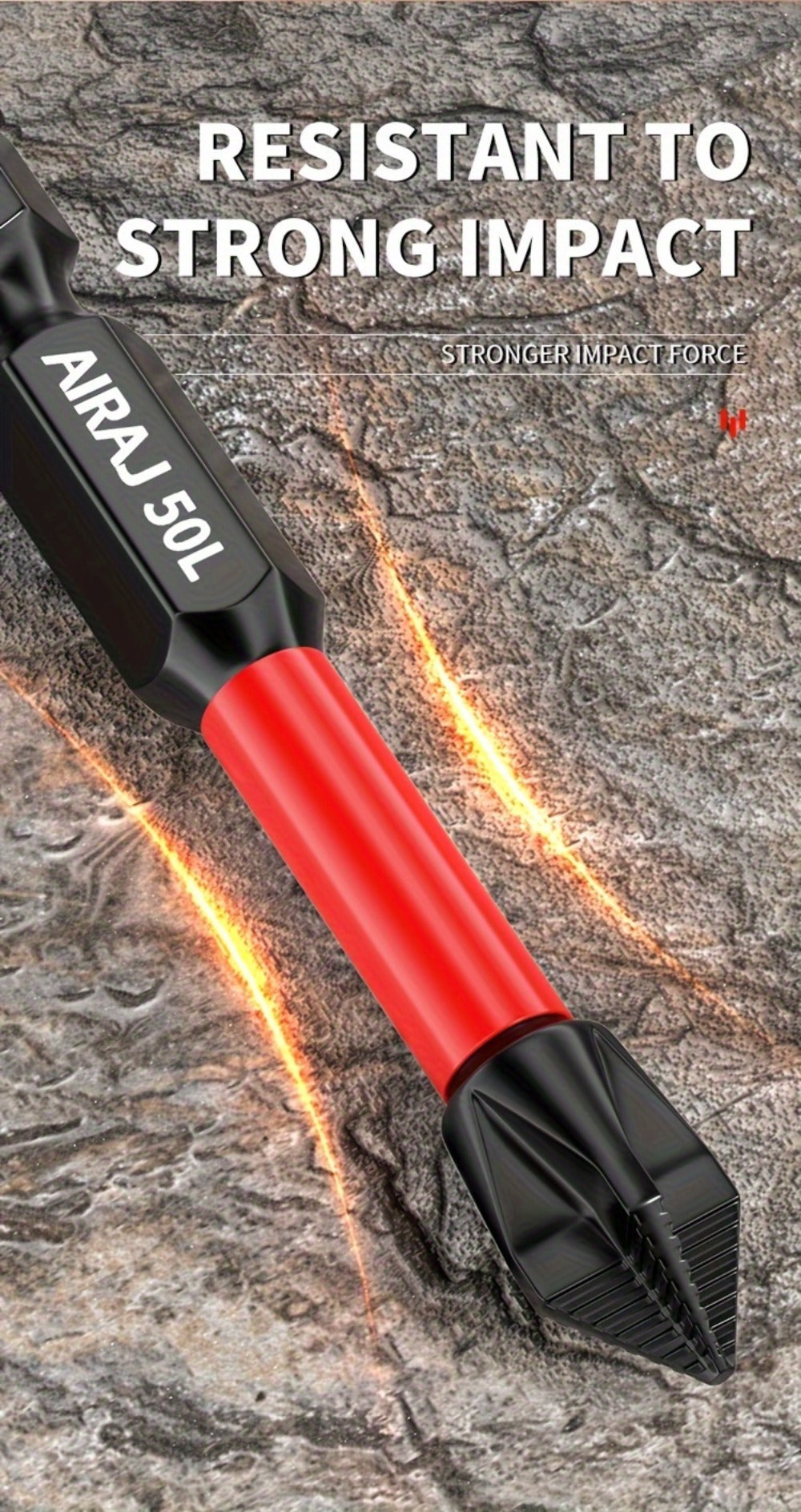 Impact Screwdriver Bits S2 Steel Anti-Slip, Magnetic Phillips Cross Drill Bit Set with Anti-Slip Teeth & High Hardness Tungsten Steel, Power Tool Bits for Home Repair, Bicycle, Fur - product image 21