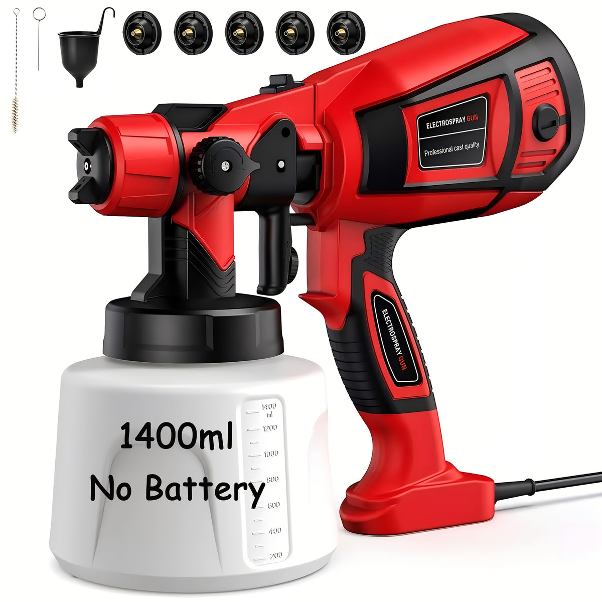 High Pressure Paint Sprayer Electric Airless HVLP Spray Gun, 3 Spray Patterns, Electric Paint Sprayer 27.05oz Container, Easy to Clean for House Painting - product image 5