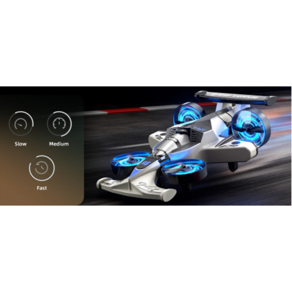 2-in-1 Remote Control Racing Car & Quadcopter One-Key Takeoff 360° Aerial Flips Stable Hover Durable Foam Body Indoor Outdoor Gift for Boys Girls Age 6+ Red - product image 11