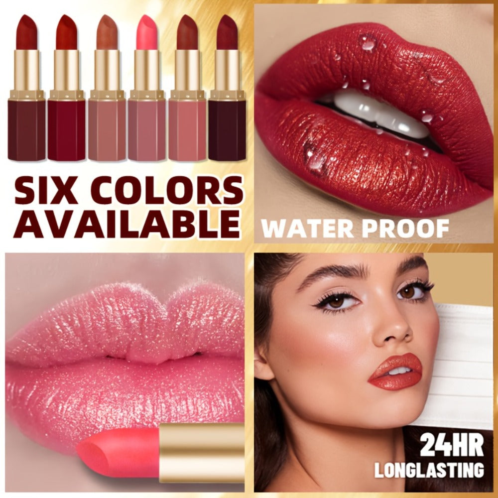 Berry Lipstick Set 6pcs Squalane Moisturizing Cream Formula — Smooth Buildable Color Rose to Deep Plum, Easy-Apply for All Skin Tones, Holiday Halloween Christmas Makeup Gift for W - product image 8