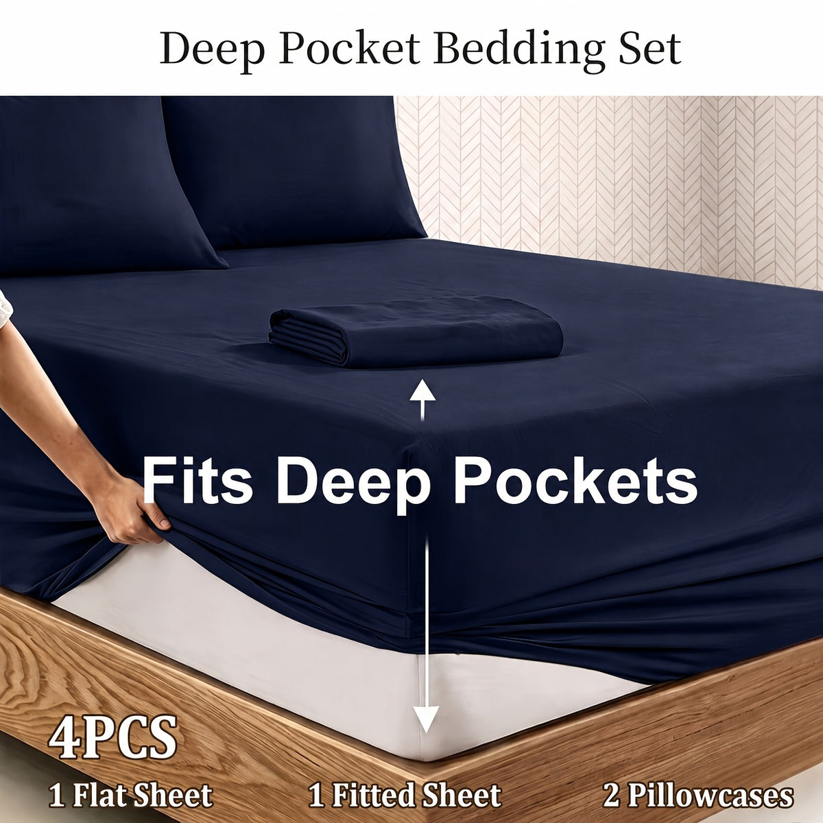 Deep Pocket Bed Sheet Set, Soft Brushed Fabric, Breathable All Season, Easy Care Kids Bedding, Great Christmas & Halloween Gift for Kids, Bedroom Dorm Use - product image 30