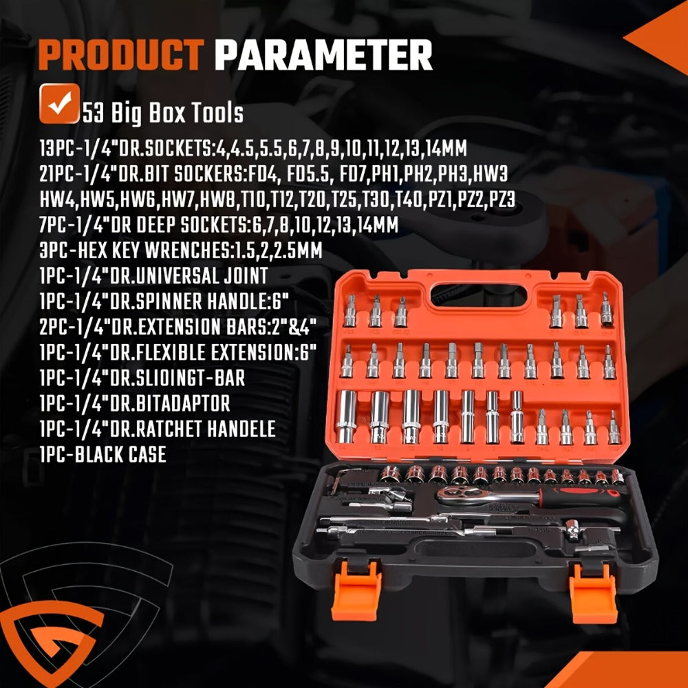 Home Tool Kit Professional, 46-Piece Essential DIY Set, 53-Piece Advanced Home & Auto Repair Kit, or 1000-Piece Complete Toolbox in Storage Case for Home, Automotive & Workshop Use - product image 4