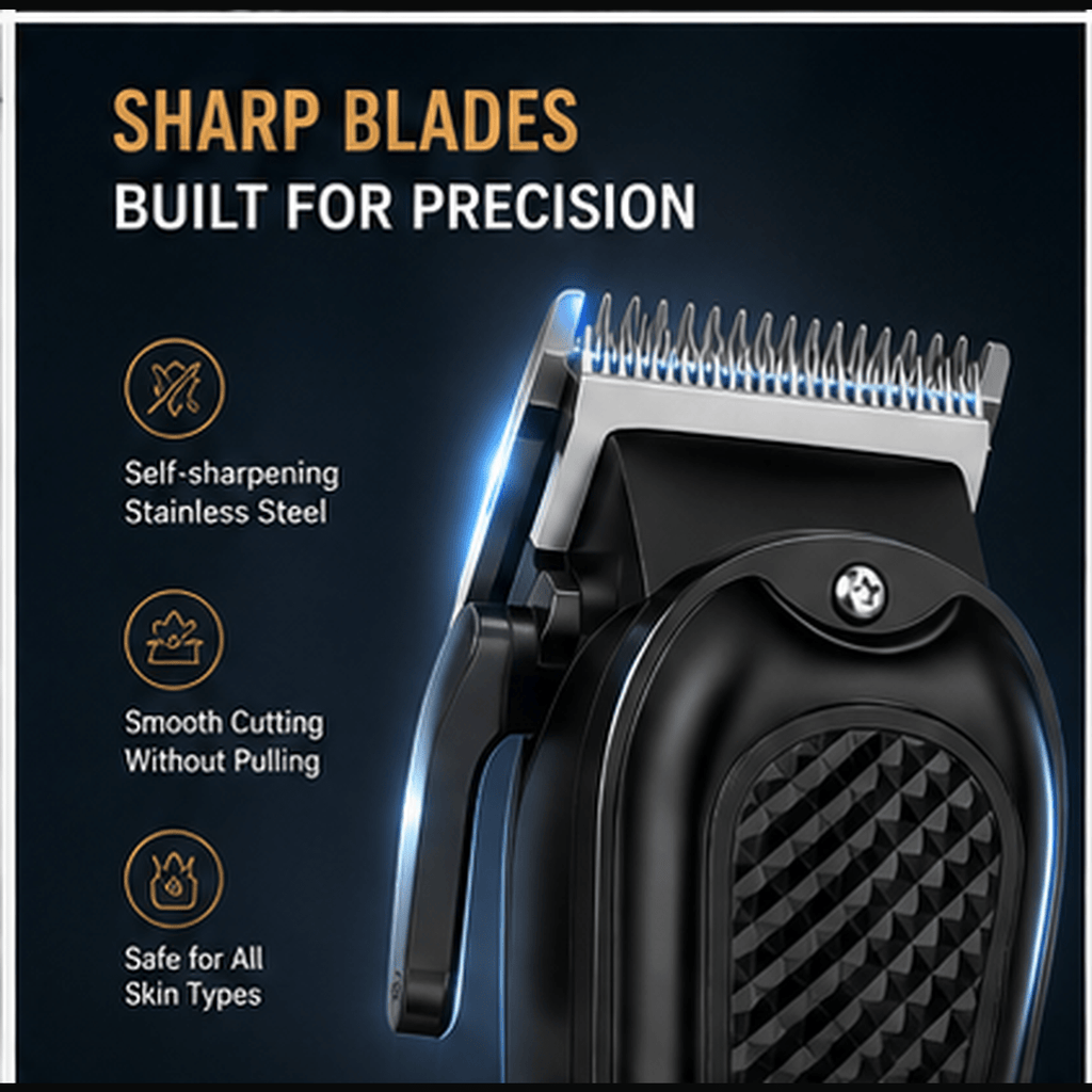 Men' Wireless Electric Hair Clipper & Trimmer - USB Rechargeable Professional Grooming Kit with LCD Display Suitable for Beard, Face, Body Hair Care, USB- for - product image 13