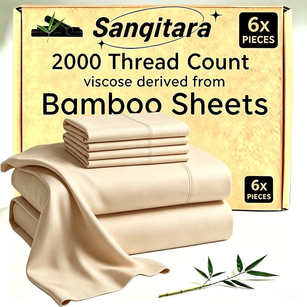 Cooling Fitted Sheet Bamboo Blend Ultra-Soft Deep Pocket Bed Sheet for Hot Sleepers Twin Full Queen King Size Machine Washable Breathable Cooling Bedding White Black Gray Navy Purp - product image 12
