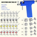 Ear Piercing Kit with 34 Stainless Steel Ear Studs Professional Piercing Gun Safe One-Click DIY Earlobe Piercing Set Hypoallergenic for Salon & Home Use Women Girls Gift Blue Black - product image 8