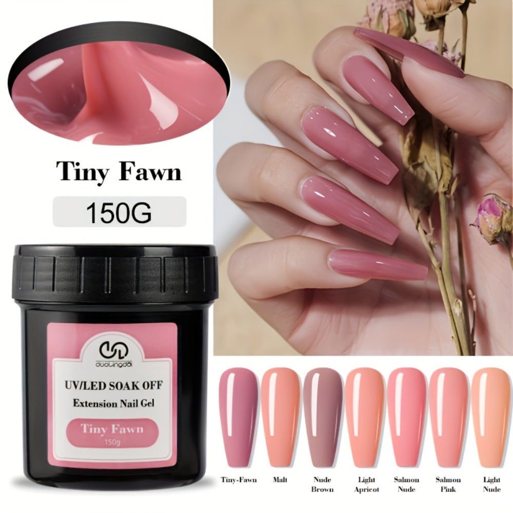 Builder Gel for Nail Extensions 150g Apex Strengthening Kit 13 Shades Clear White Pink Nude Milky Jelly Salmon UV LED Cure Professional Salon Home DIY Manicure Nail Art Women - product image 12