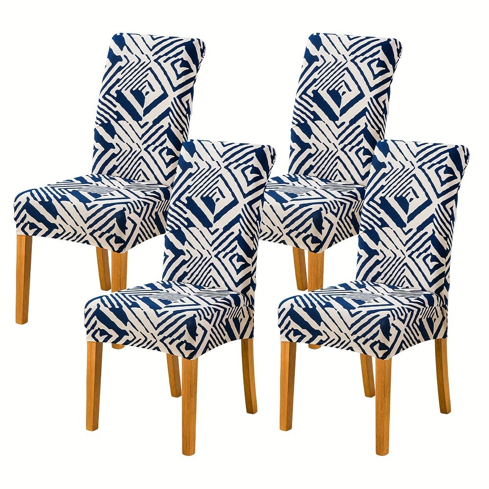 Dining Chair Covers Slipcovers Set of 4 or 6 - Spandex Stretch Milk Velvet Removable Washable Parsons Chair Protector | Anti-Slip Elastic Band | Multiple Prints | Kitchen Dining Ro - product image 16