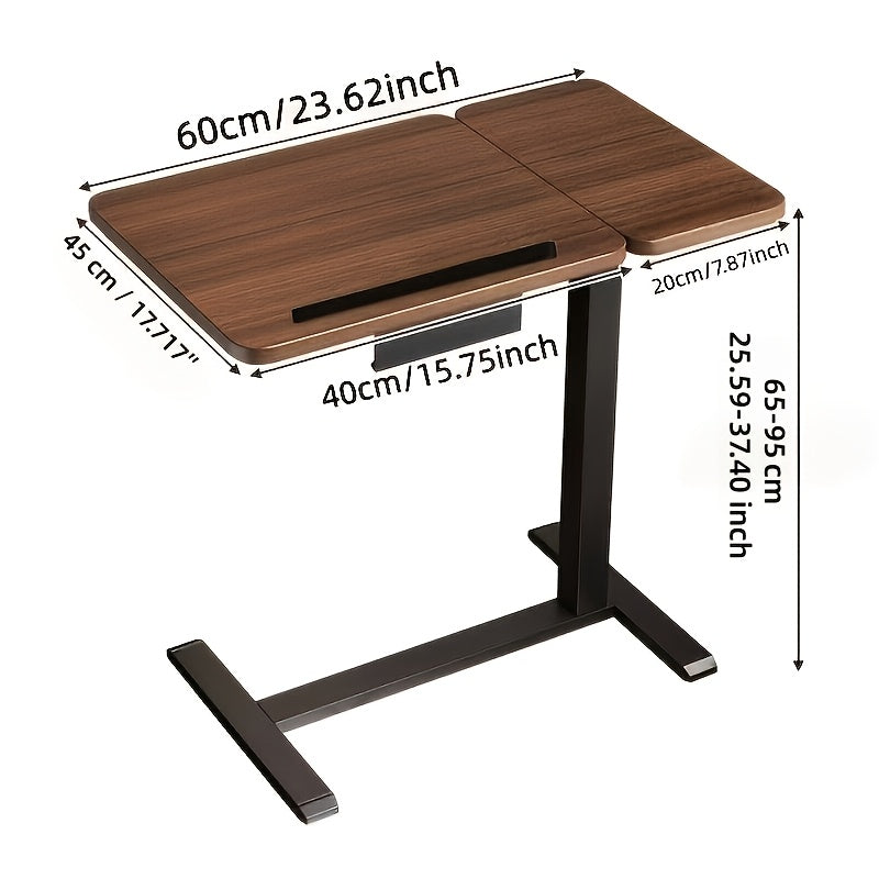 Invisible Roller Dual-Tabletop Adjustable Care Bed Table, Dual Desktop Tiltable Bedside Nursing Table for Home Hospital Use, Portable Bedside Dining Table for - product image 10