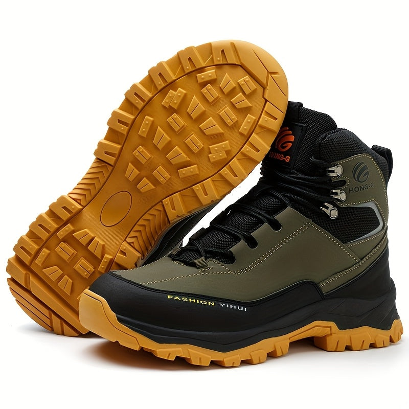 Men's Work Safety Boots - High Top Design, Steel Toe Protection - Anti Smash, Anti Puncture, Anti Slip and Wear-resistant Rubber Sole - Suitable for - product image 4