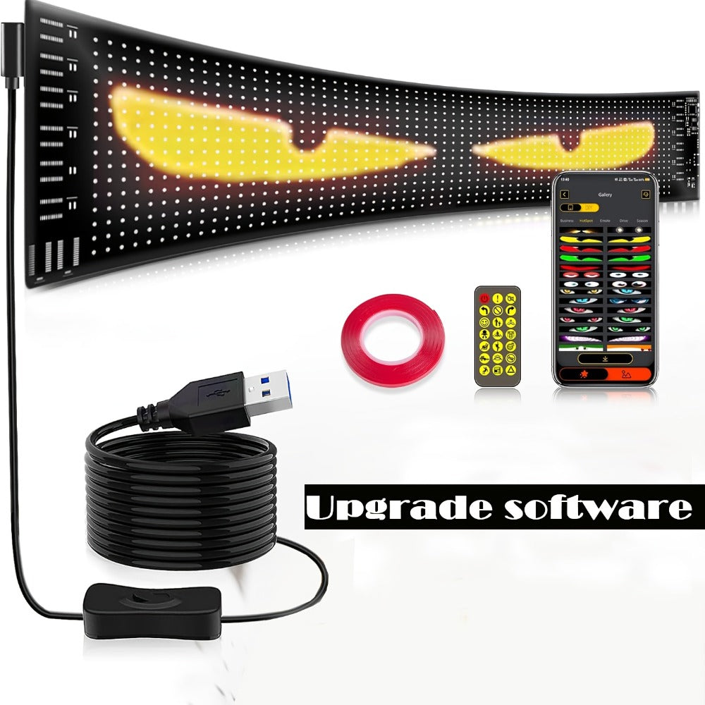 LED Scrolling Sign App Controlled Flexible LED Matrix Display Panel Programmable Animated Text for Car Home Party Birthday Holiday Decoration - Multiple Sizes - product image