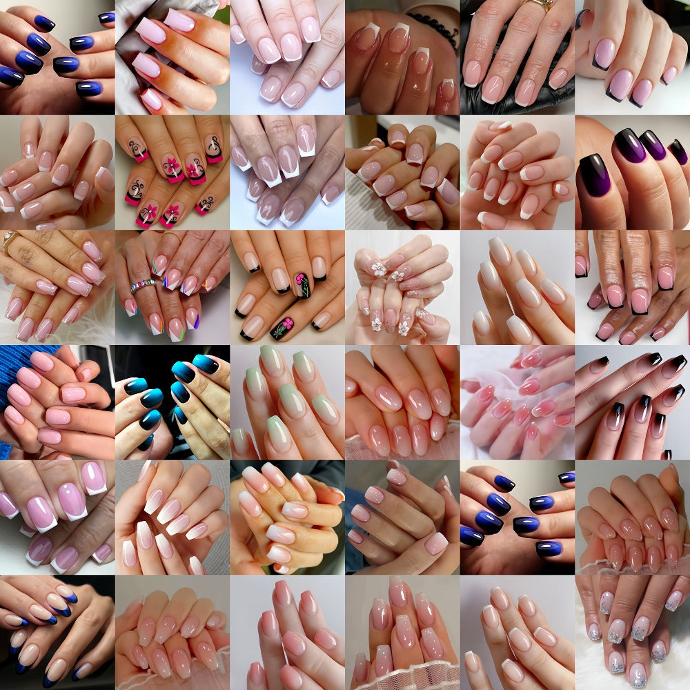 Fake Nails 375 Pieces Complete Kit – 360pcs Press On Nails + Bracelet + 14 Nail Art Tools | Almond Square Short Medium Glossy Gel Polish Pastel Neon Glitter Holographic Marble Flor - product image 9
