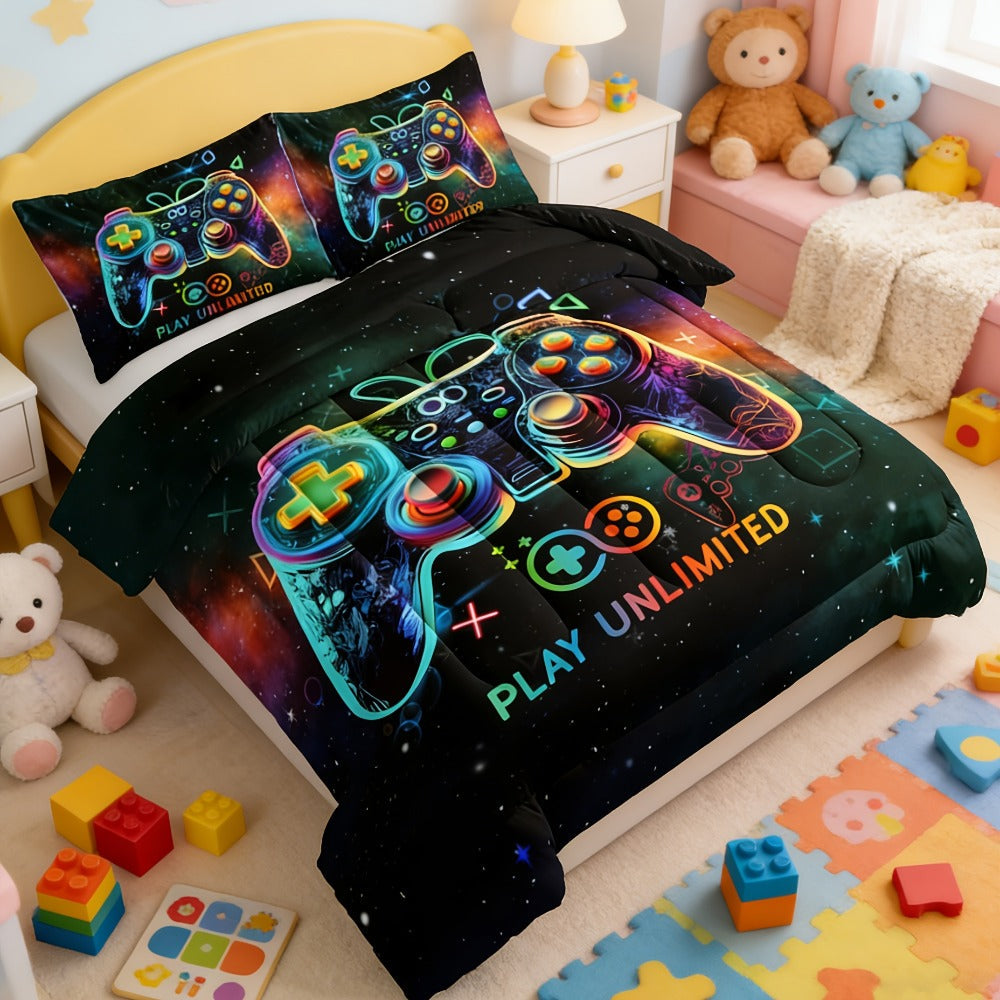 Kids Comforter Set 3 Piece Soft Breathable Quilt with 2 Pillowcases - Digital Print Bedding Set for Bedroom Dorm, Twin Full Queen King, Boys Girls Bed Set - product image 6