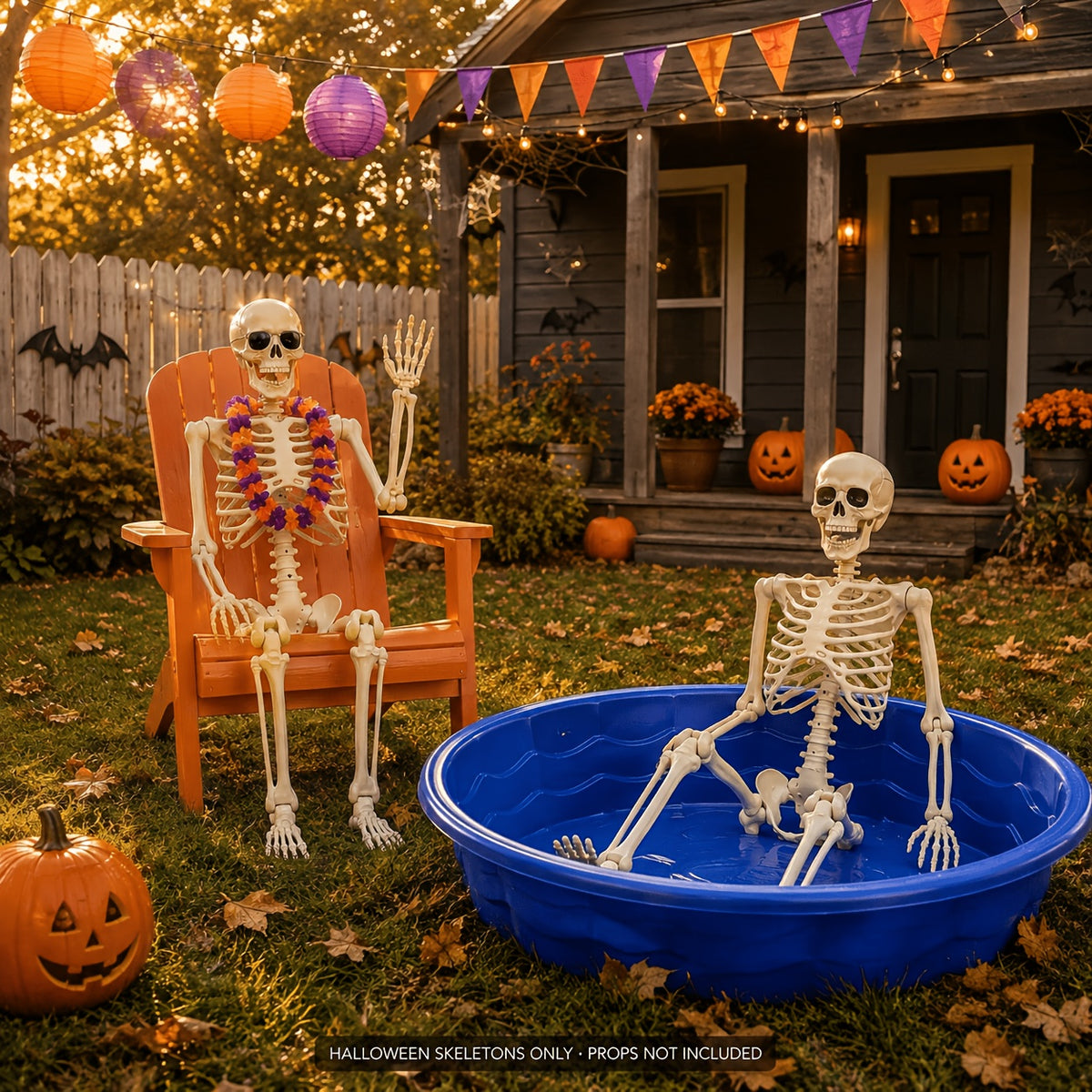5.4Ft Adjustable Life-Size Human Adult Skeleton Plastic Human Bones with Movable Joints for Halloween Decoration - product image 5