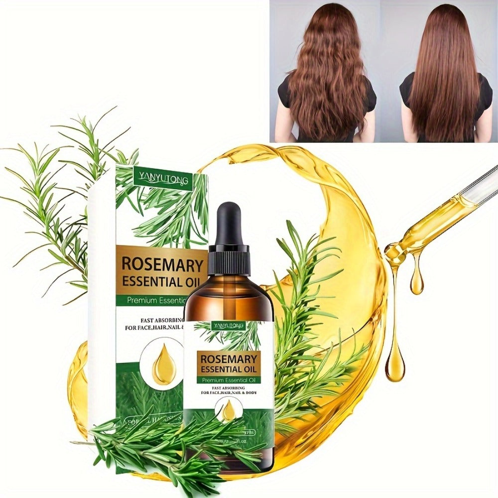 Rosemary Essential Oil 3-Pack 3.38oz Plant-Based — Hydrating Hair Growth Scalp Oil, Multi-Use for Face Body Nails Massage & DIY Beauty, Women Holiday Gift Set - product image 2