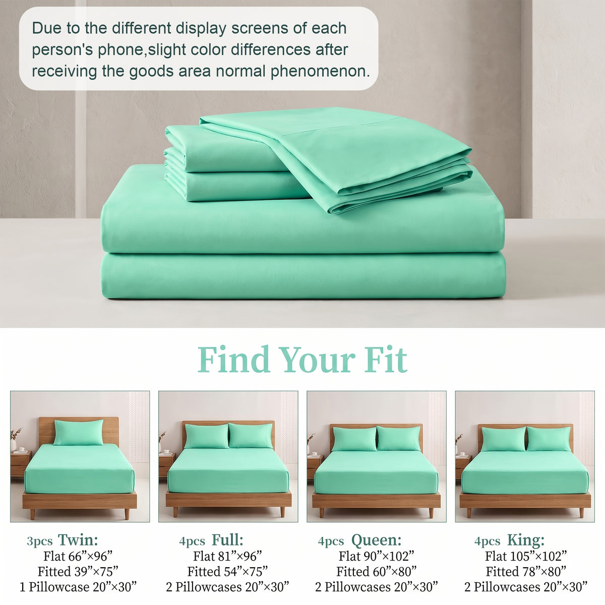 Deep Pocket Bed Sheet Set, Soft Brushed Fabric, Breathable All Season, Easy Care Kids Bedding, Great Christmas & Halloween Gift for Kids, Bedroom Dorm Use - product image 4