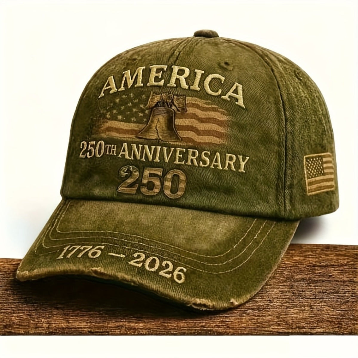 Adjustable Vintage American Flag Hat for Men Women, Unisex Independence Day Gift, History Enthusiast Festive Cap, Single or 3-Piece Set – 250th Anniversary - product image 6