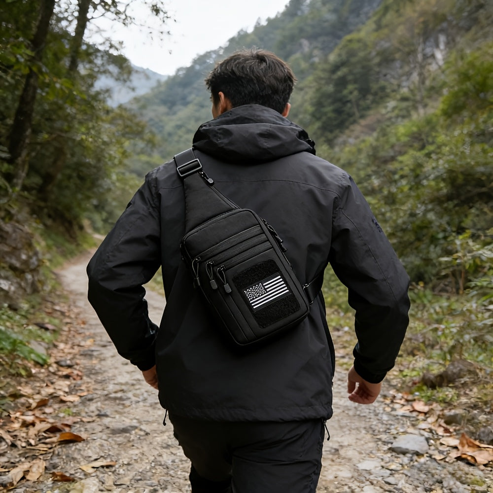 Shoulder Bag Tactical Concealed Carry Bag for Men with Chest Holster Multiple Compartments EDC Sling Bag for Daily Use Shooting Range Hiking Outdoor Activities - product image 2