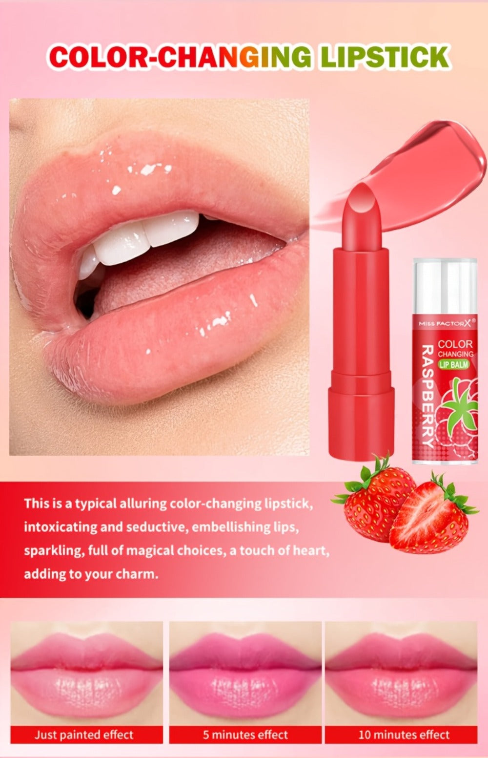 Color Changing Lipstick Set 8 Pcs – pH-Reactive Mood Lip Color, 12-Hour Long-Lasting Wear, Moisturizing Anti-Transfer Formula, Personalized Shades Lip Gift Set for Women & Teen Gir - product image 13